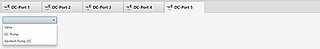 DC controller port type selection