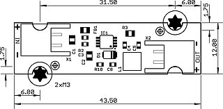 SMA valve driver dimensions