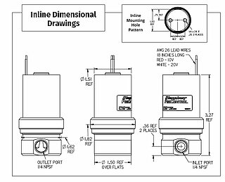 PC30 proportional valve dimensions threads