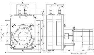 RP-2S Dimensions Stepper motor-Versions