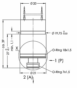 21mm Micro valve Dimensions