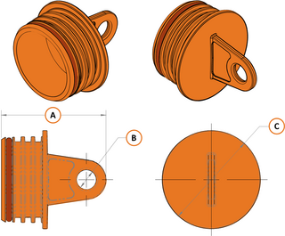 Plugs for Sliding Latch Quick Couplings Dimensions