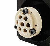 6-Position 7-Port selection rotary valve - 30 bar - PEEK