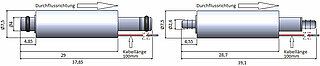 7.5mm miniatur inline valve dimensions stainless steel type