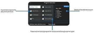  Pump parameters programmable