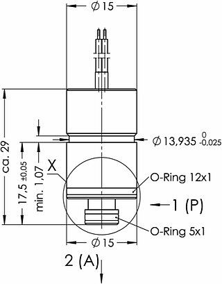 15mm Micro valve Dimensions