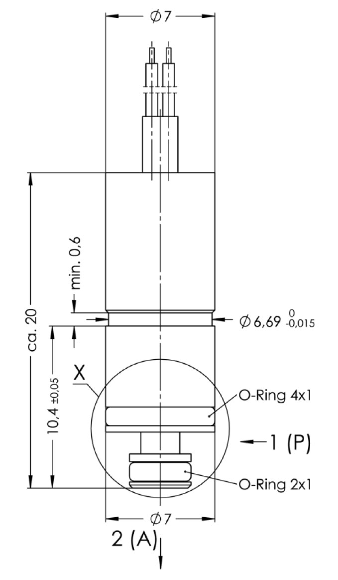 7mm micro valve Dimensions