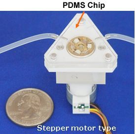 Chip pump stepper motor type