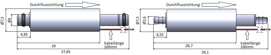 7.5mm miniatur inline valve dimensions stainless steel type