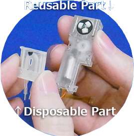 Ultra miniature peristaltic pump exchangable head