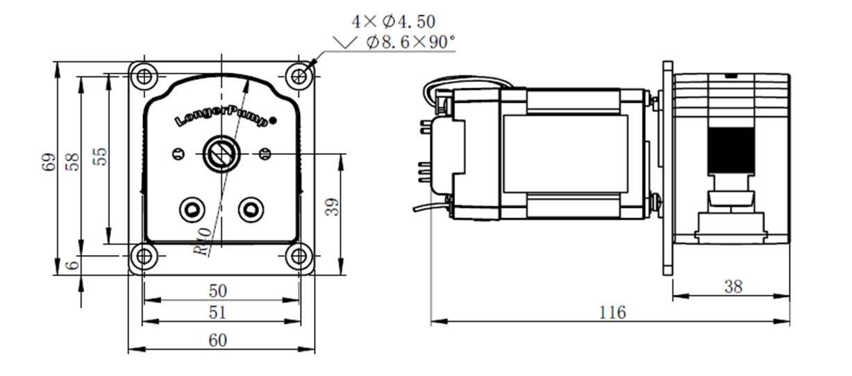 TX00-KZ1X Dimensions